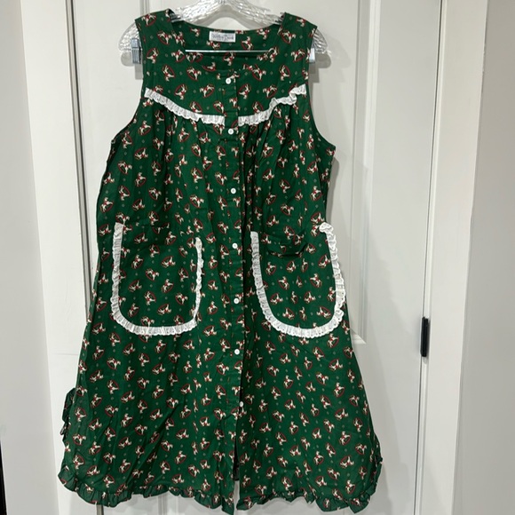 willow creek Dresses & Skirts - Willow Creek VNTG rocking horse pinafore dress Size M Medium
